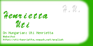 henrietta uti business card